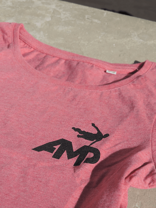 T-shirt AMP Chiné rose
